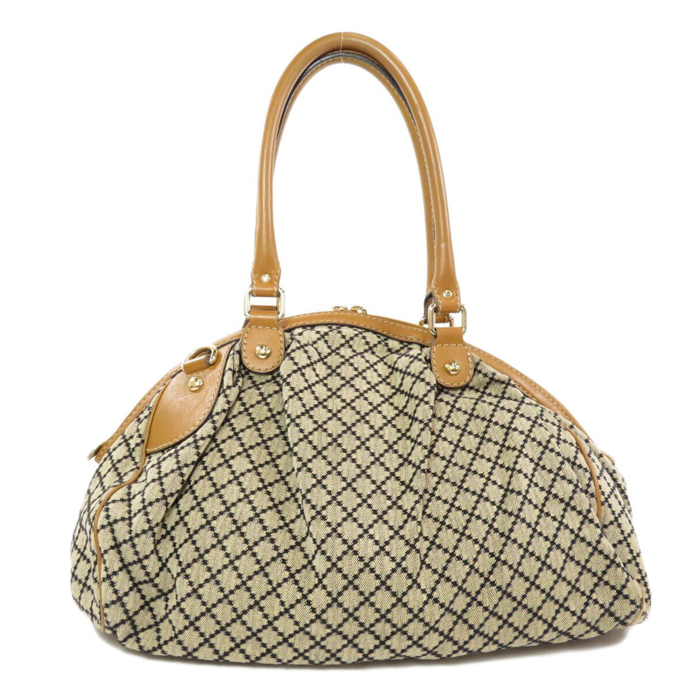 Gucci Bag Leather Canvas Sukey Tote